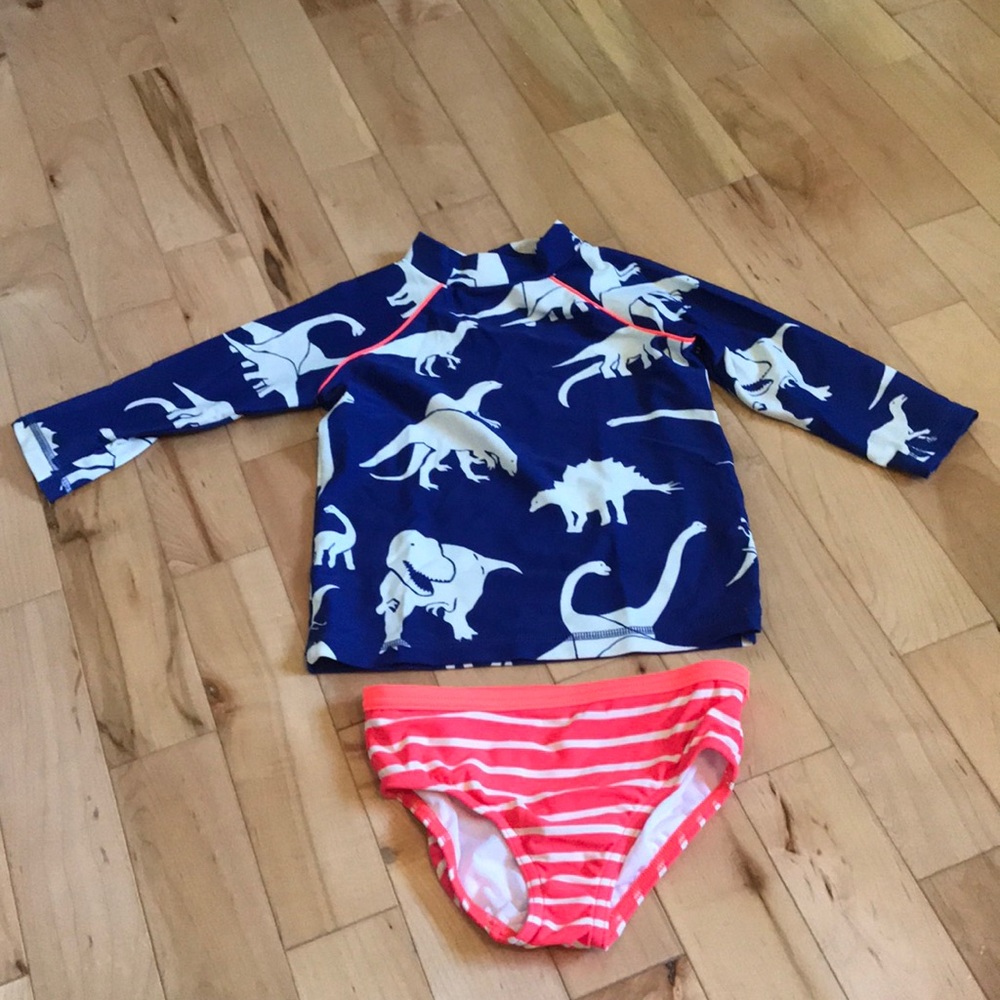 Mini Boden Rash Guard Toddler Girl Swimsuit 🏊‍♀️